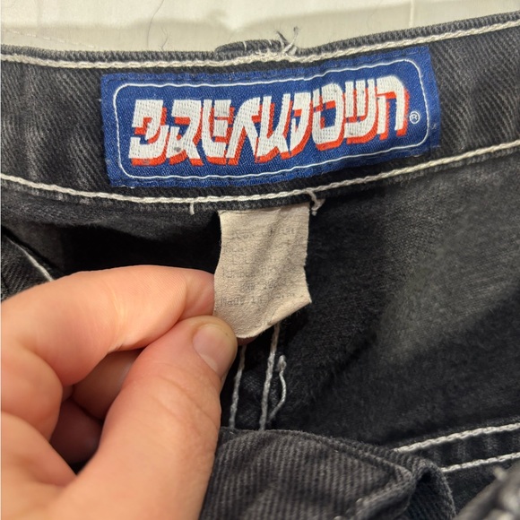 Vintage 90s BREAKDOWN Wide Leg Black Cargo Jeans JNCO Style - Picture 6 of 16